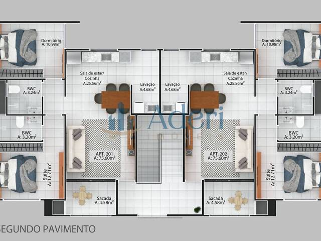 #90 - Apartamento para Venda em Navegantes - SC - 2